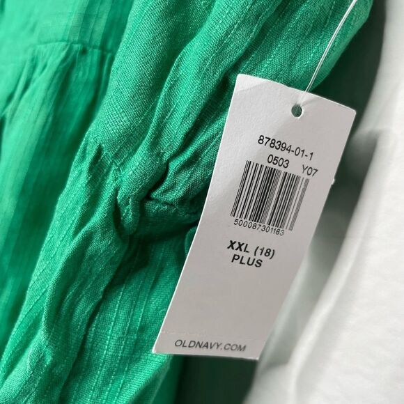 Green Sleeveless Ruffle Dress - Picture 3 of 4